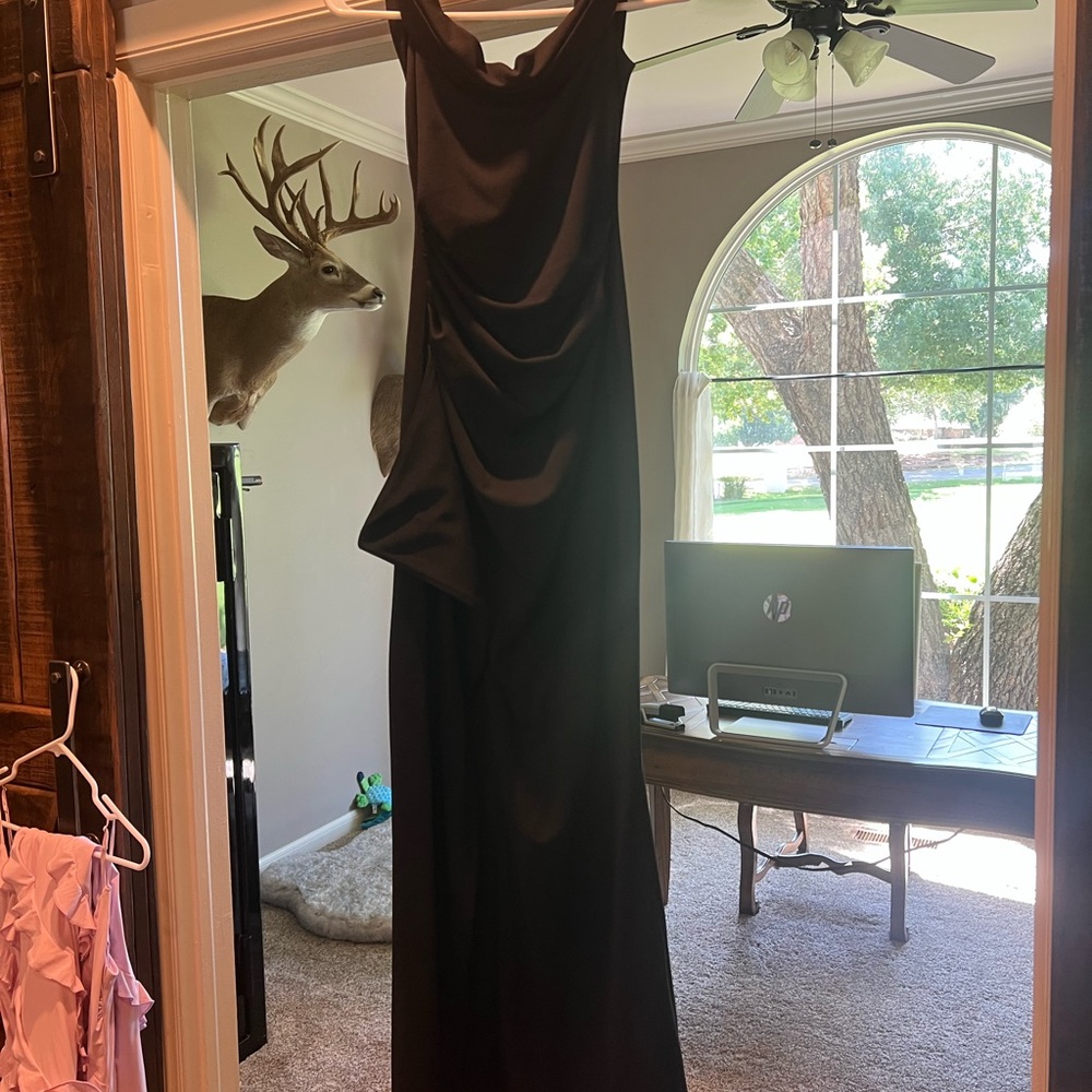 Baby boo long black formal dress